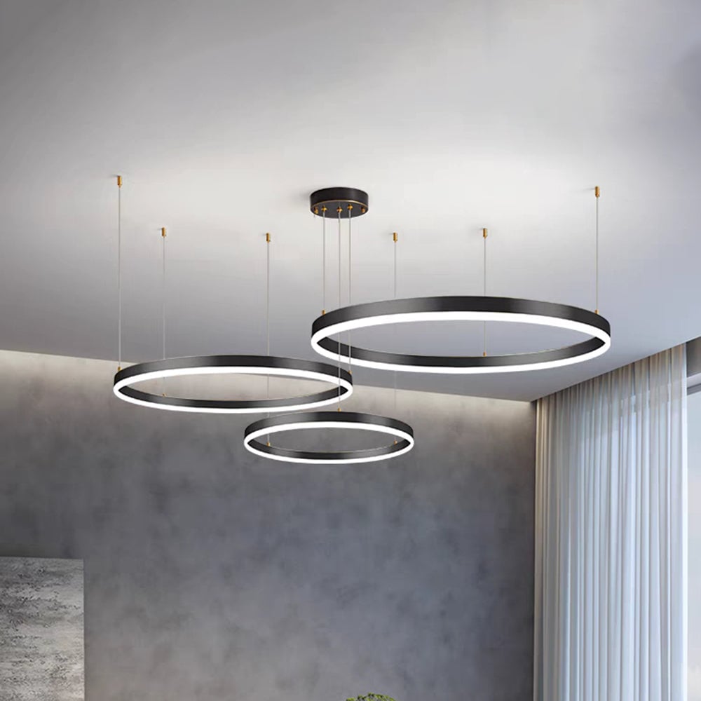 Arisha Modern Pendant Light Tir-Circle Black/Gold/Coffee Metal - Lumpaz