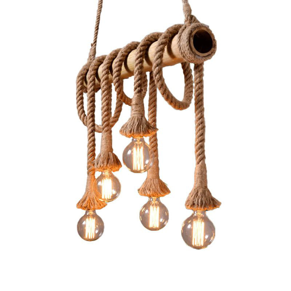 Alessio Vintage Retro Resin Pendant Light, flaxen - Lumpaz