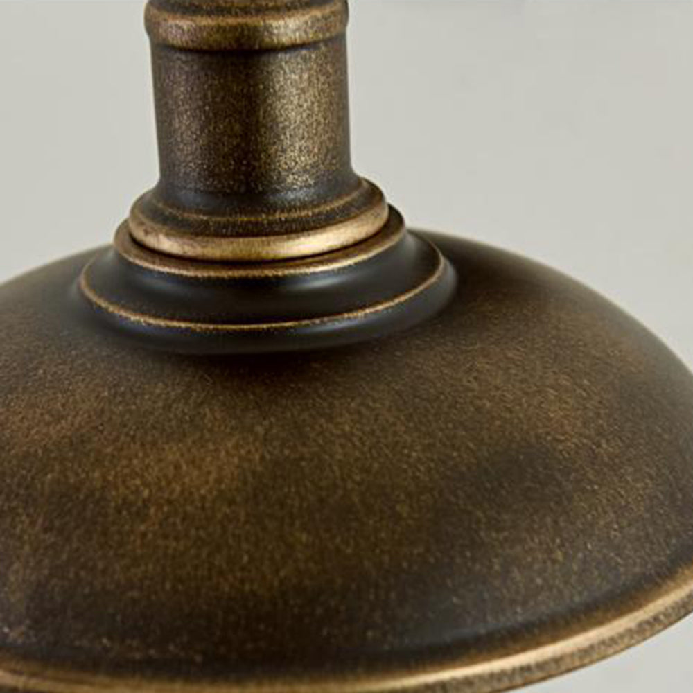 Alessio Rustic Bowl Shaped Metal Outdoor Wall Lamp, Antique Brass - Lumpaz