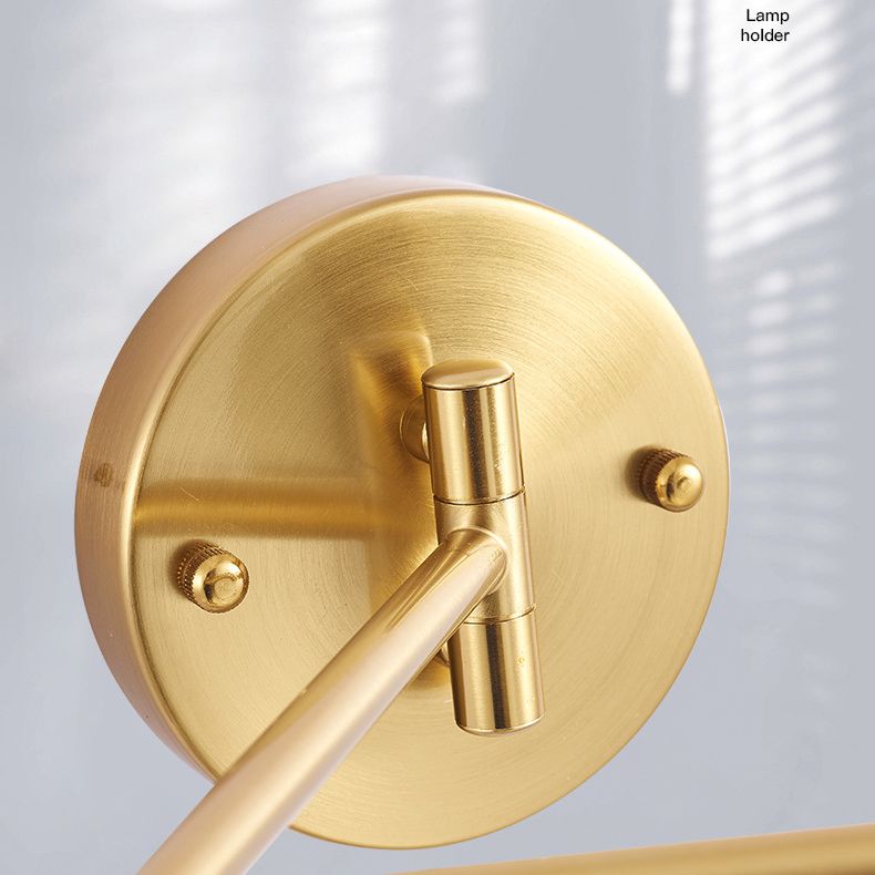 Freja Wall Lamp Modern, Metal Adjustable, Black/Gold, Bedroom - Lumpaz