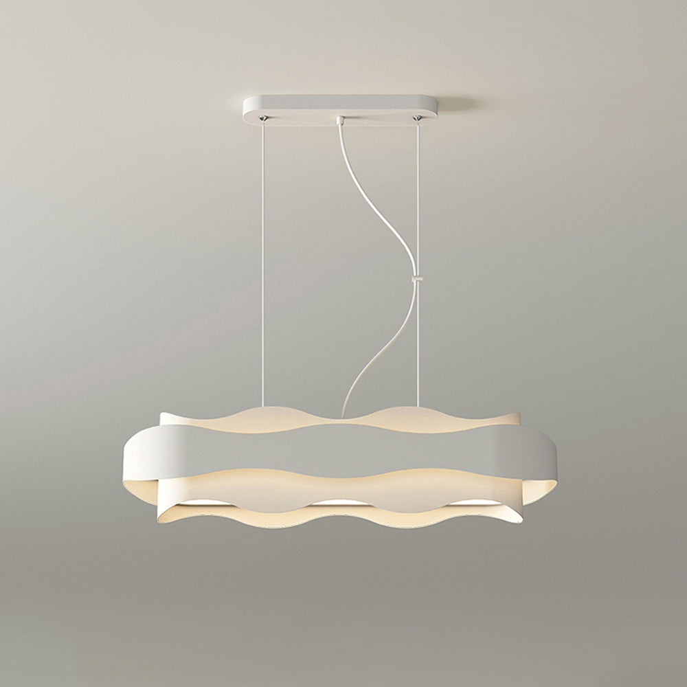 Bella Art Deco Flower Shape Metal Pendant Light, White - Lumpaz