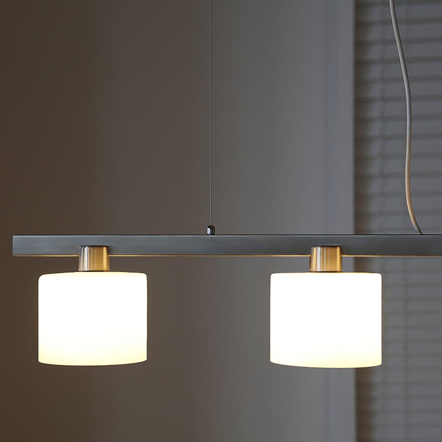 Zaid White Cluster Pendant Light, 3 Heads, Metal/Glass - Lumpaz