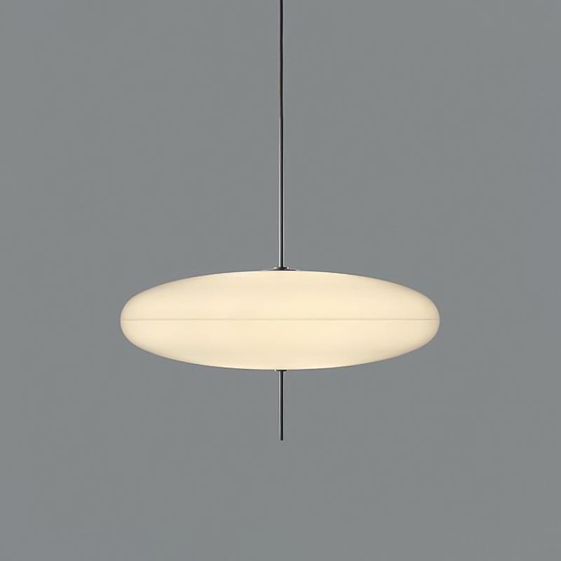 Leilani Nordic Modern Oval Single Pendant Light, White - Lumpaz