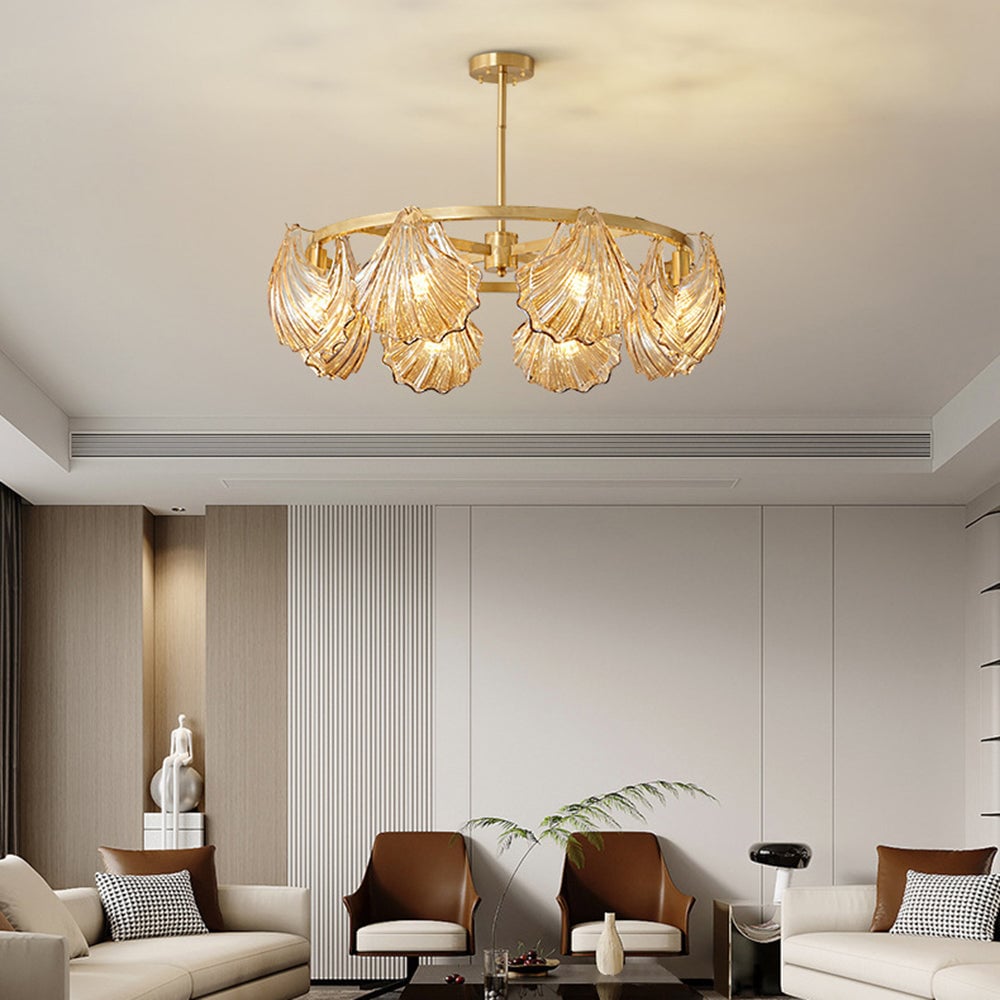 Kirsten Modern Annular Metal And Glass Pendant Light, Black/Gold - Lumpaz