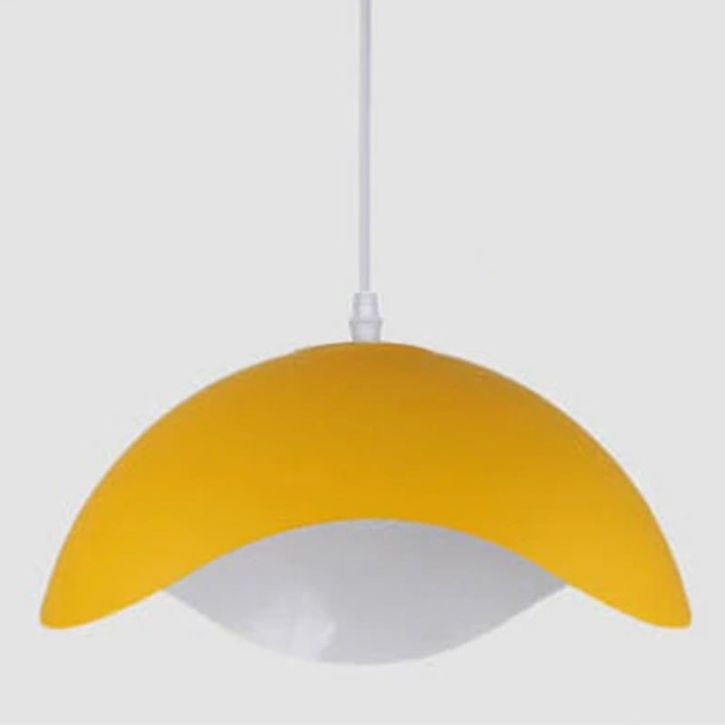 Morandi Colorful Shade Single Pendant Lights, Wood & Metal - Lumpaz