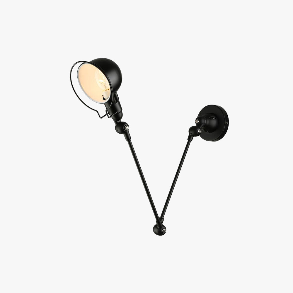 Brady Wall Lamp Bowl Circle Adjustable Metal, 2 Color, Living Room - Lumpaz