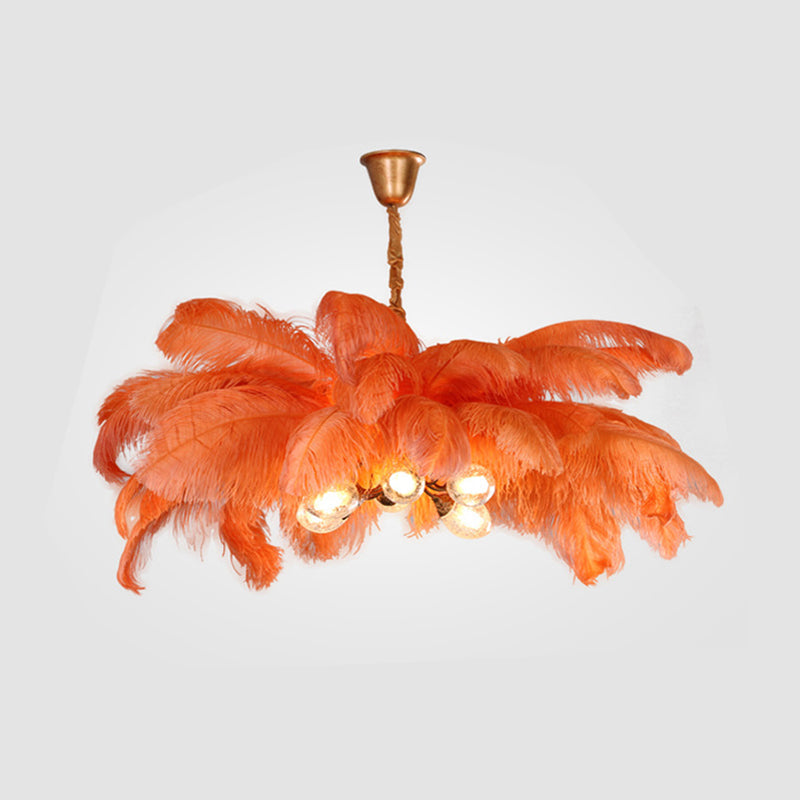 O'Moore Nordic Luxury Pendant Light, Brass/Feather - Lumpaz