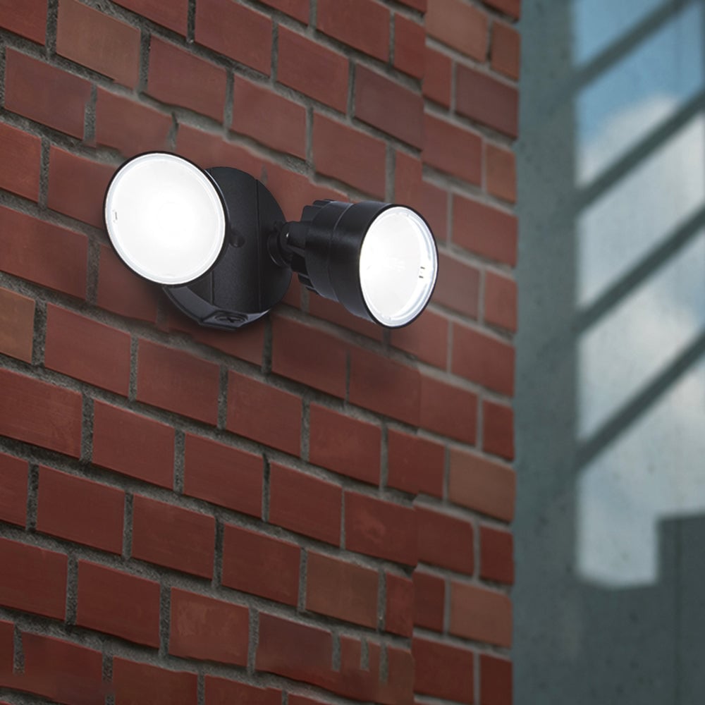 Orr Modern Camera Shape Metal/Acrylic Outdoor Waterproof Wall Lamp Spotlight, Black - Lumpaz