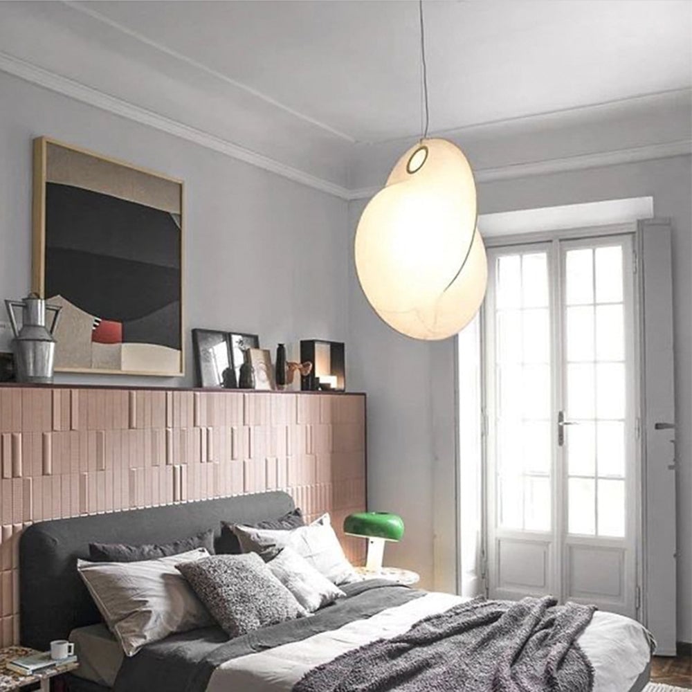 Renée Pendant Light, Fabric, 19.6" - Lumpaz