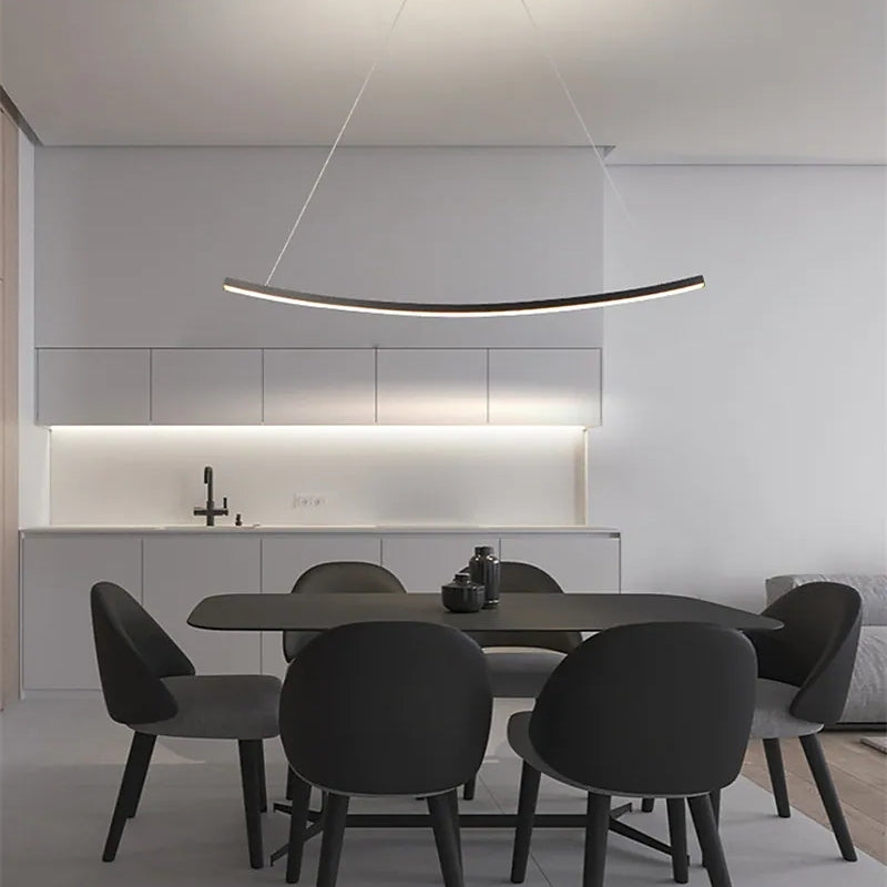Minimalist Linear Metal Pendant Light - Lumpaz