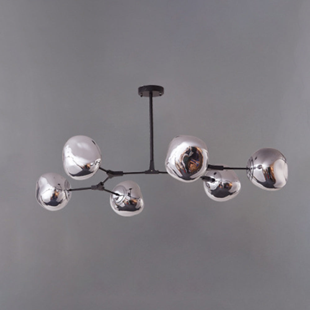Mirza Modern Globe Lava 3 Pendant Light Fixture 3/6/8 Head - Lumpaz