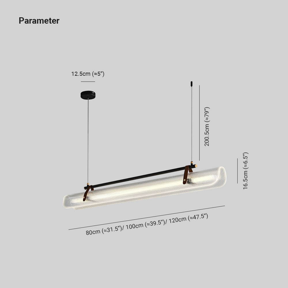 Edge Pendant Light Linear Modern, Acrylic/Metal, Black/Gold, Study - Lumpaz