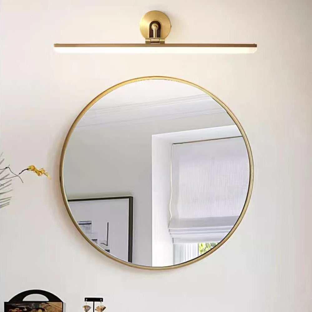 Leigh Retro Linear Metal/Acrylic Wall Lamp, Brass - Lumpaz