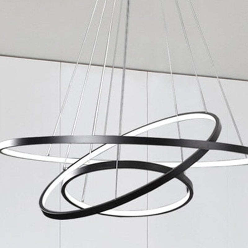 Arisha Pendant Light, Inner Ring Illuminated,  White/Black/Gold - Lumpaz