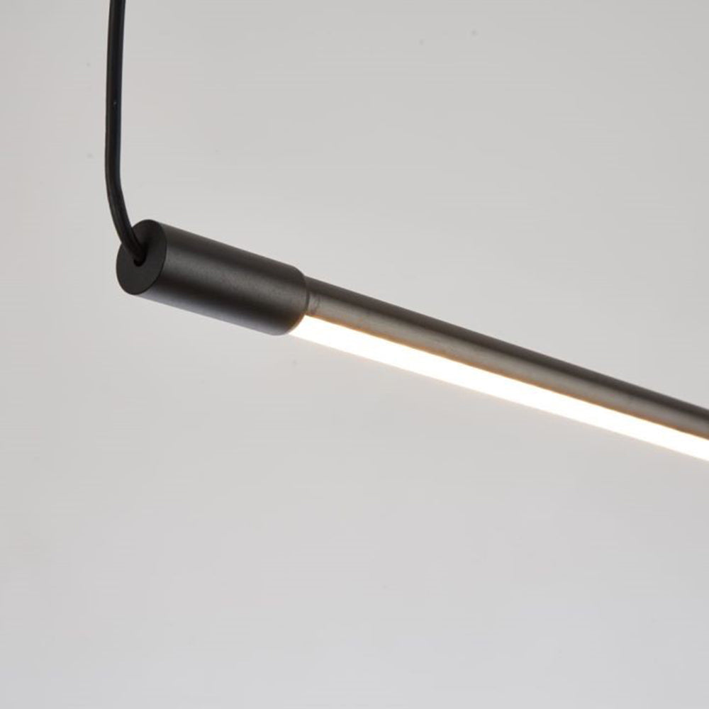 Edge Minimalist Linear Pendant Light Black Living Room - Lumpaz