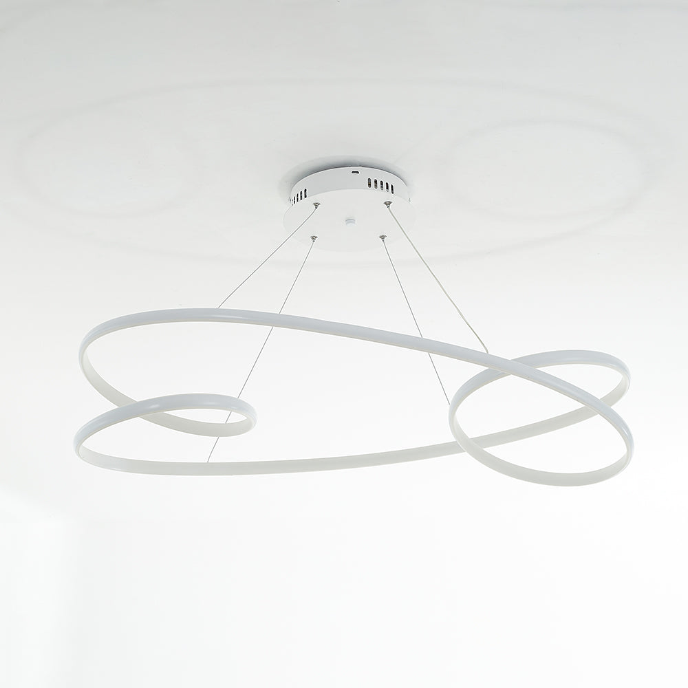Modern Minimalist Metal Pendant Light, White/Black - Lumpaz