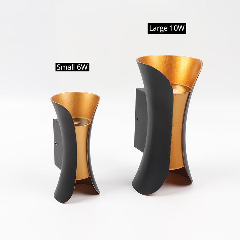 Orr Modern LED Outdoor Wall Light Gold/White Garden/Corridor - Lumpaz