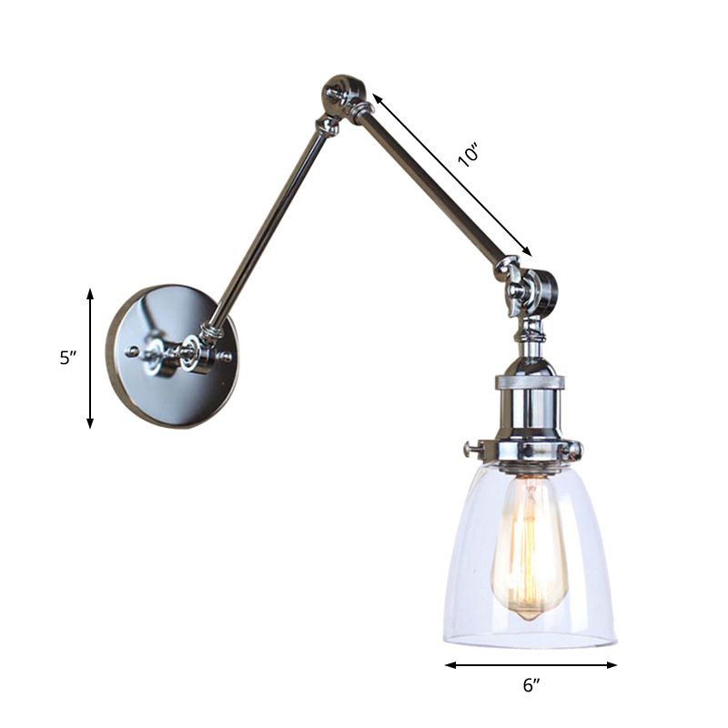 Alessio Wall Lamp Tapered, Modern, Glass/Metal Adjustable, 4 Color, Living Room - Lumpaz