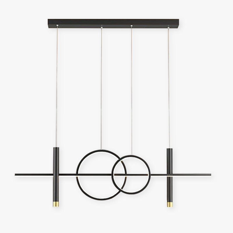 Madina Scandinavian Metal Pendant Light, Black/Gold - Lumpaz