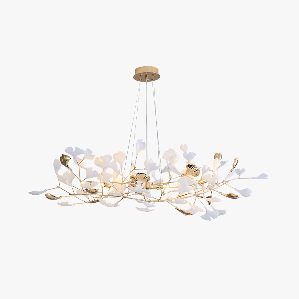 Olivia Modern Petal Shaped Metal Ceramic Chandelier Dining Room - Lumpaz