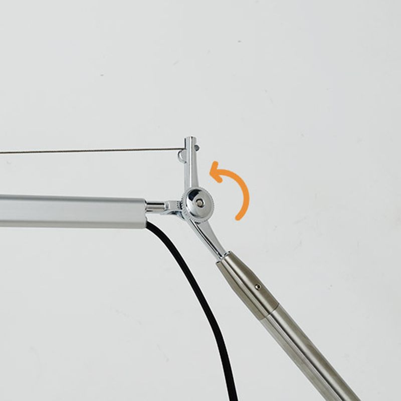 Brady Wall Lamp Dome Modern, Metal/Fabric Adjustable, Silver, Living Room - Lumpaz