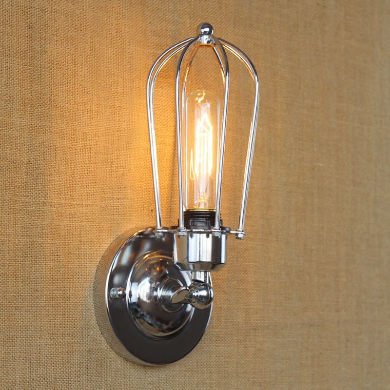 Alessio Vintage Iron Wall Lamp, Black/Rust/Bronze/Gold/Silver - Lumpaz