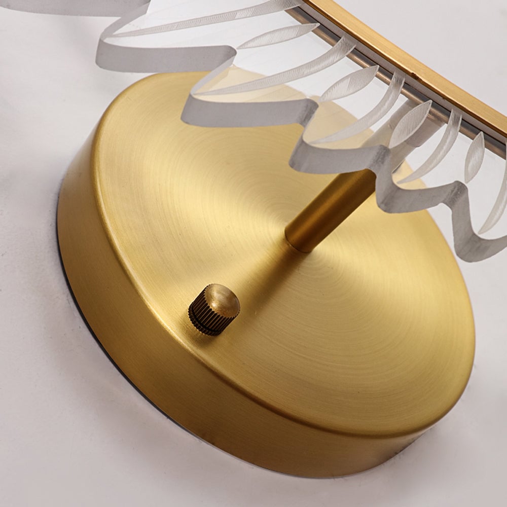 Kristy Modern Crystal Wall Lamp Gold Wings Design Sconce for Bedroom - Lumpaz
