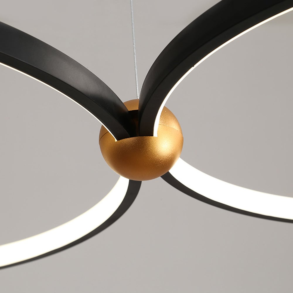 Arisha Minimalist Ring Metal Pendant Light, Black - Lumpaz