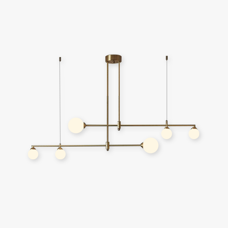 Valentina Modern Bubble Copper Pendant Light, Gold - Lumpaz