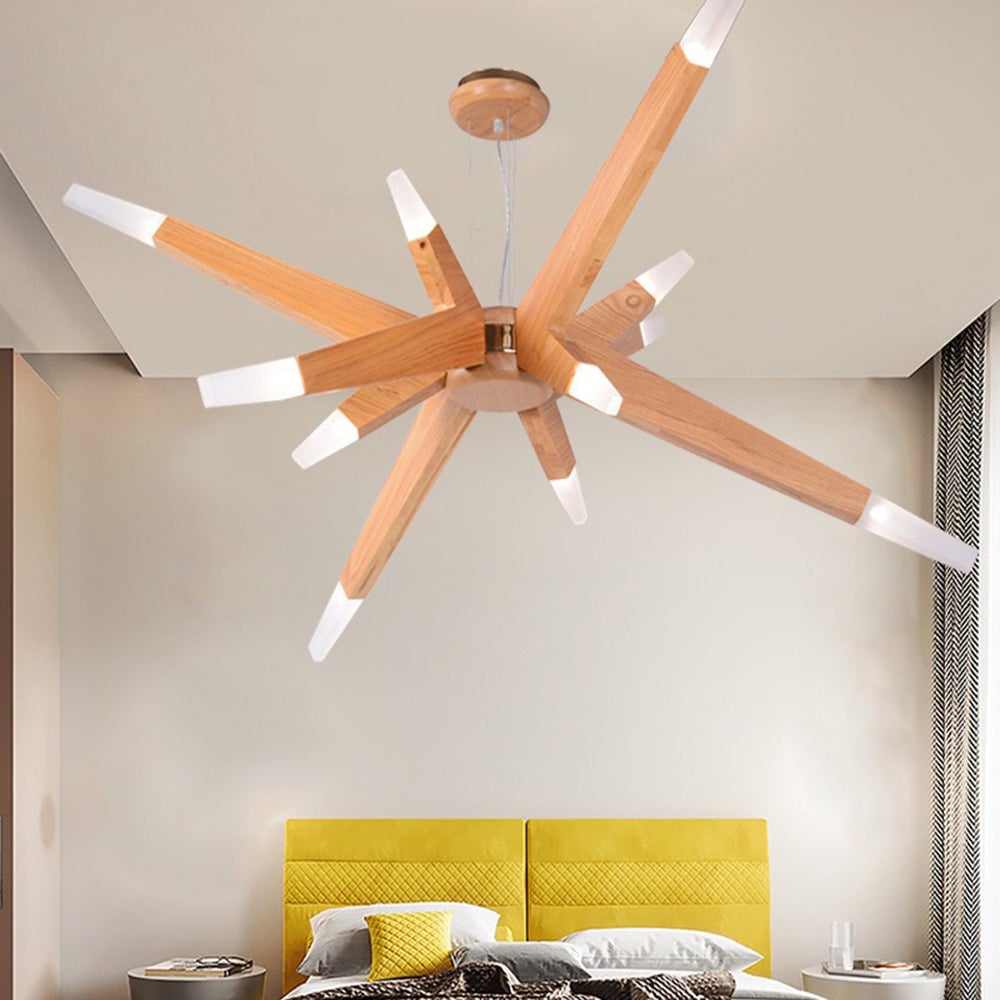 Ozawa Handmade Natural Branch Wood Pendant Light, Living Room - Lumpaz