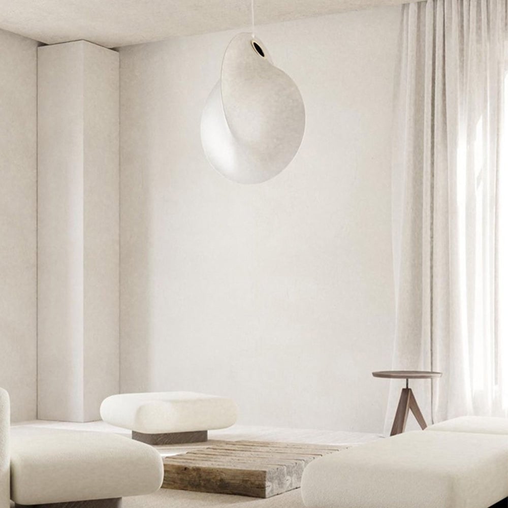 Renée Pendant Light, Fabric, 19.6" - Lumpaz