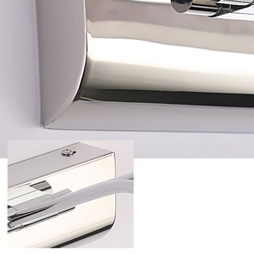 Leigh Modern Linear Metal Mirror Front Vanity Wall Lamp, White - Lumpaz