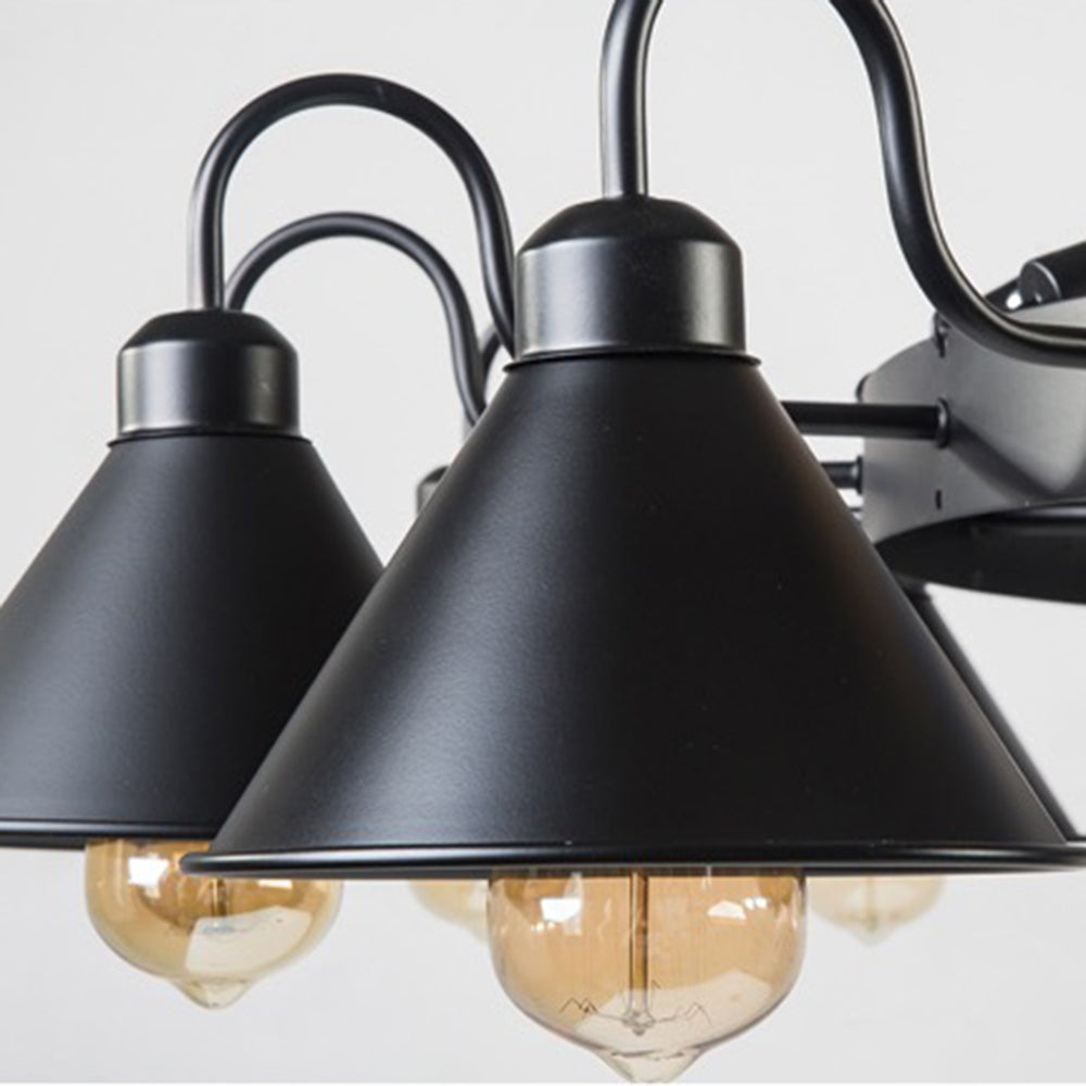 Alessio Vintage Industrial Rope Chandelier Metal Living Room - Lumpaz