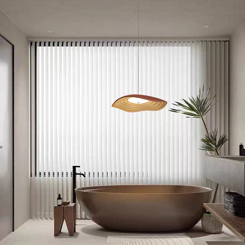 Carins Wabi-Sabi Resin LED Pendant Light, White/Orange/Black - Lumpaz