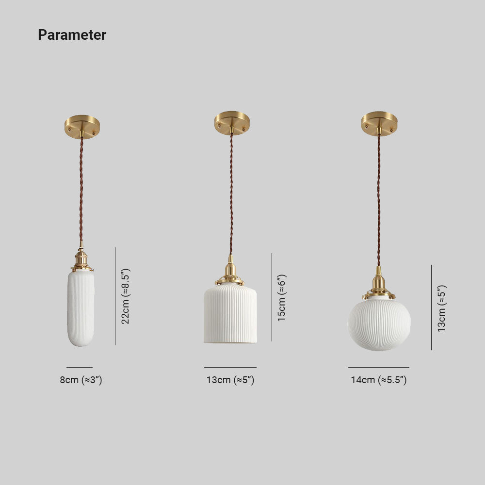Valentina Nordic Simple Ceramics Pendant Light, 3 Style - Lumpaz