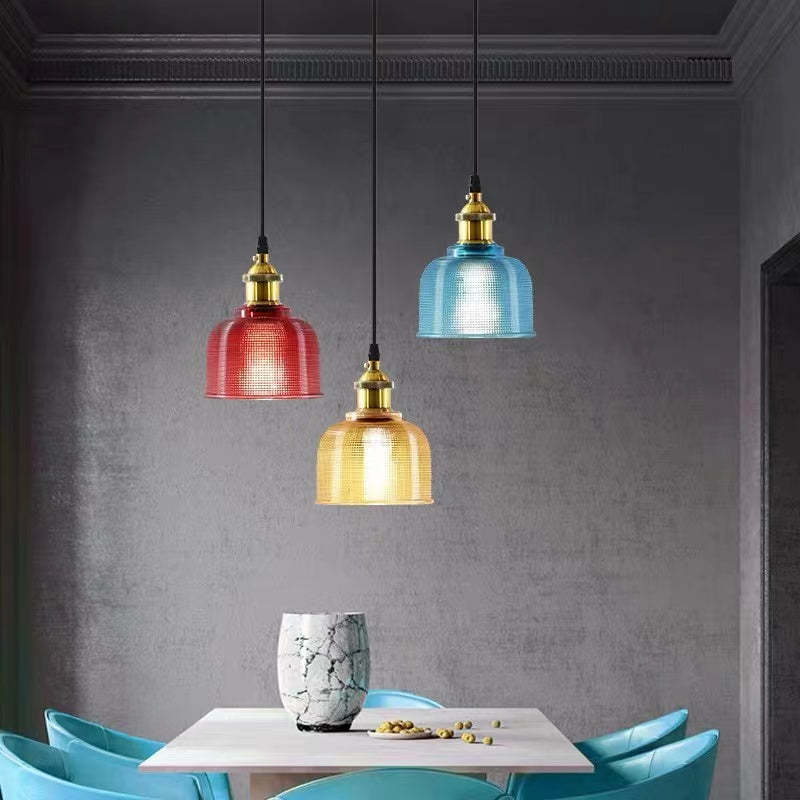 Hailie Glass Art Deco Pendant Lights,Colorful - Lumpaz