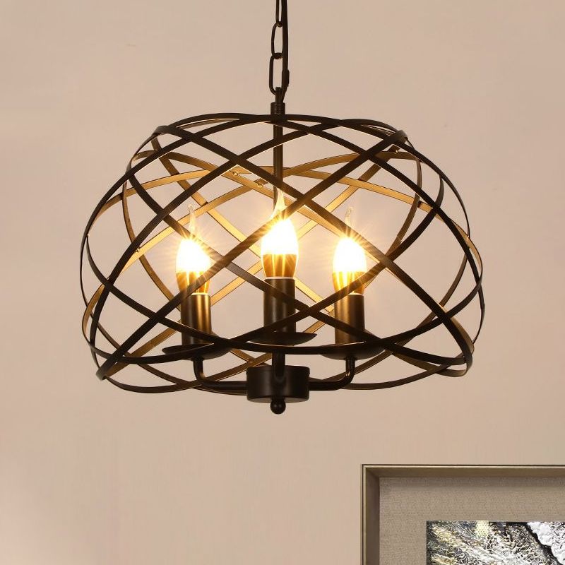 Alessio Vintage Retro Stylish Open Cage Candle Chandelier - Lumpaz