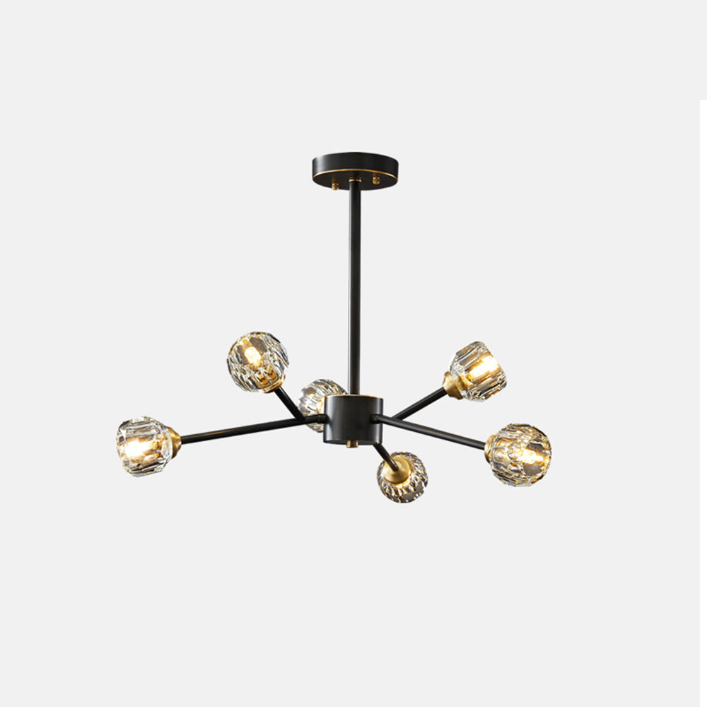 Valentina Modern Blown Metal Pendant Light, Gold - Lumpaz