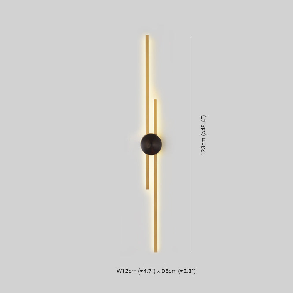 Alana Modern Linear 2 Color Metal Wall Lamp - Lumpaz