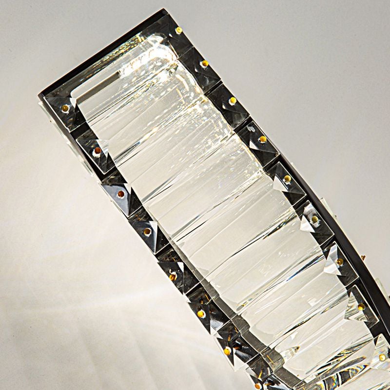 Kristy Vanity DNA Metal/Crystal Wall Lamp, Black/Gold - Lumpaz