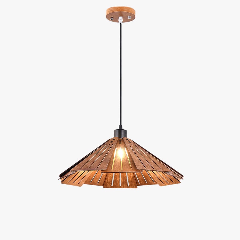 Samuels Retro Pendant Light, Metal & Wood - Lumpaz