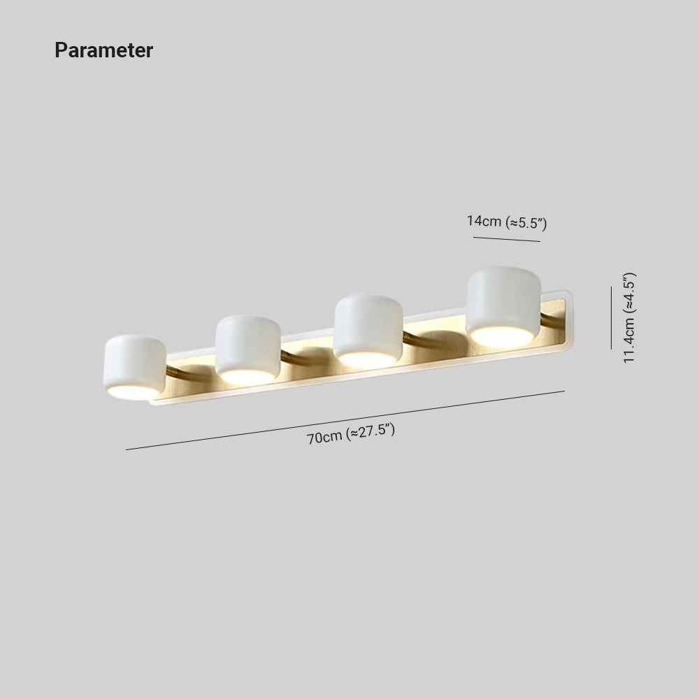 Cooley Modern Multi Mirror Metal Front Wall Lamp, Black/White - Lumpaz