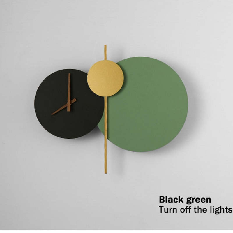Nielsen Modern Clock Metal Painted Wall Light LED Light Bedroom - Lumpaz