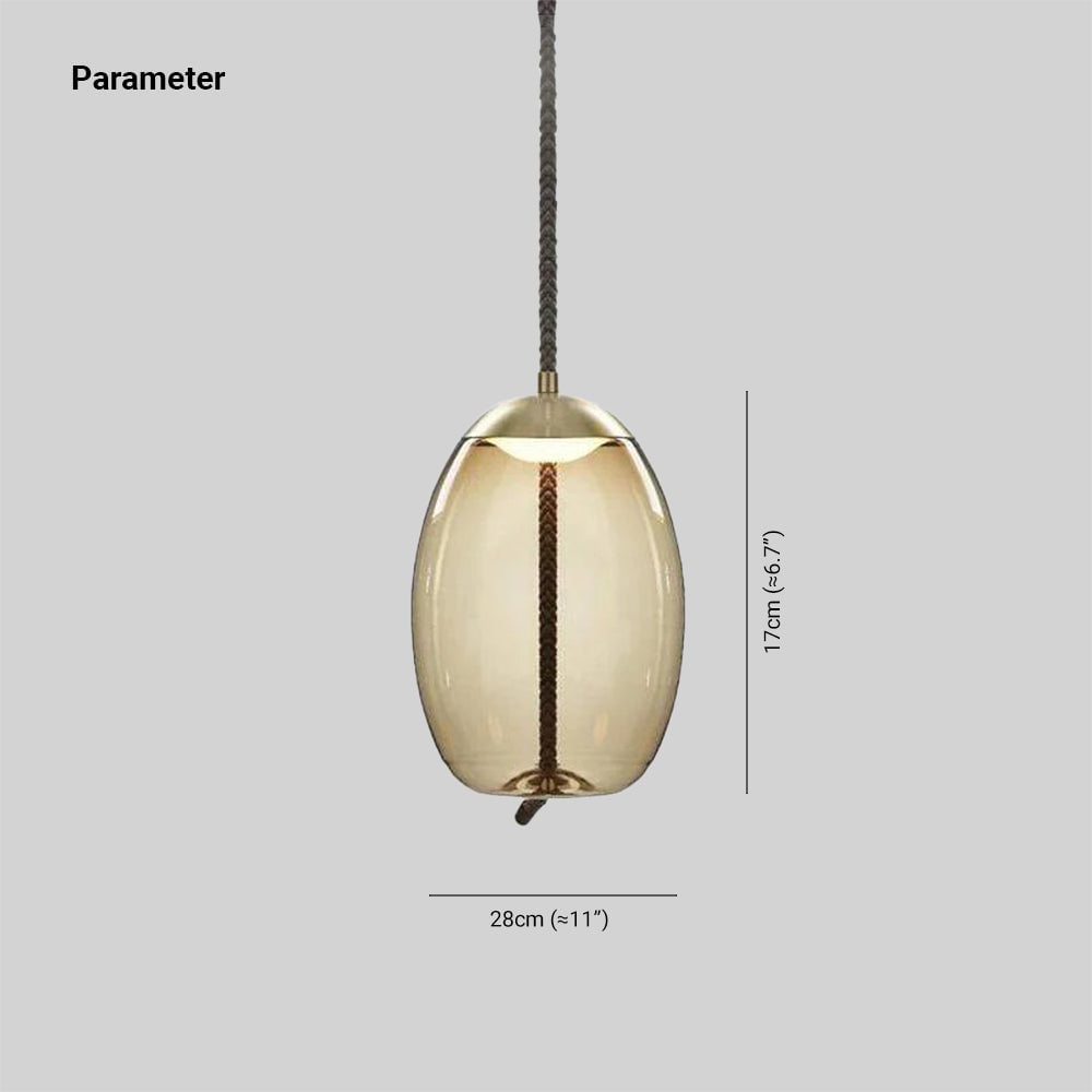 Valentina Nordic LED Pendant Light, Decorative Glass - Lumpaz