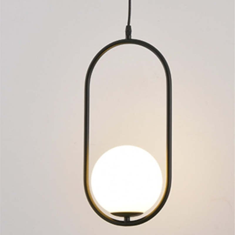 Valentina Modern Globe Metal/Glass Pendant Light, 3 Style - Lumpaz