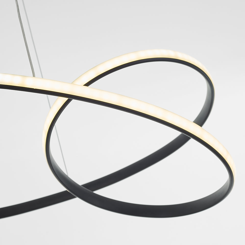 Modern Minimalist Metal Pendant Light, White/Black - Lumpaz