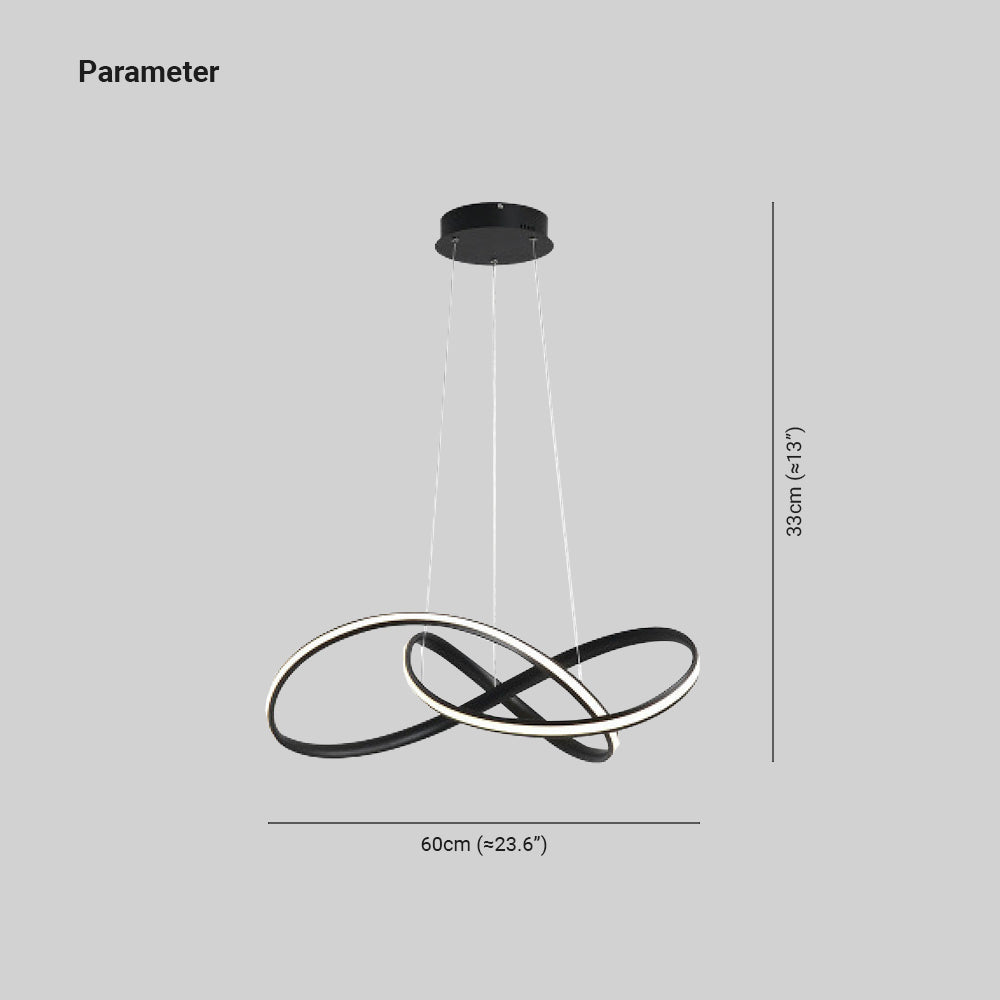 Pendant Light linear Modern, Acrylic/Metal, Black/White, Dining Room - Lumpaz