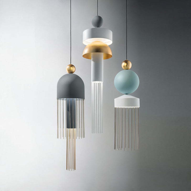 Colon Modern Tassel Metal Pendant Light - Lumpaz
