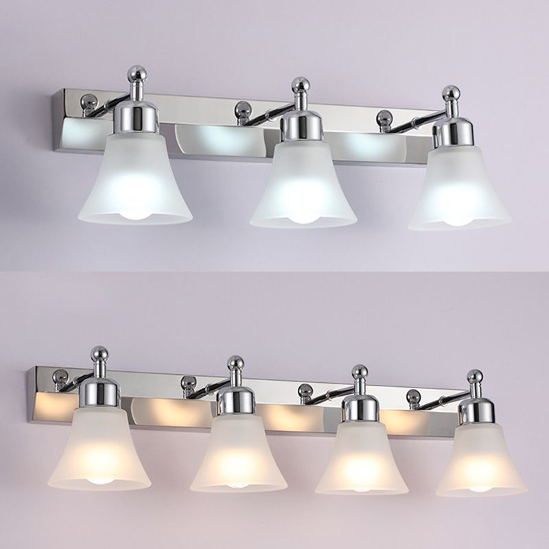 Leigh Nordic Flower Shaped Steel&Glass Bedroom Wall Lamps, Sliver - Lumpaz