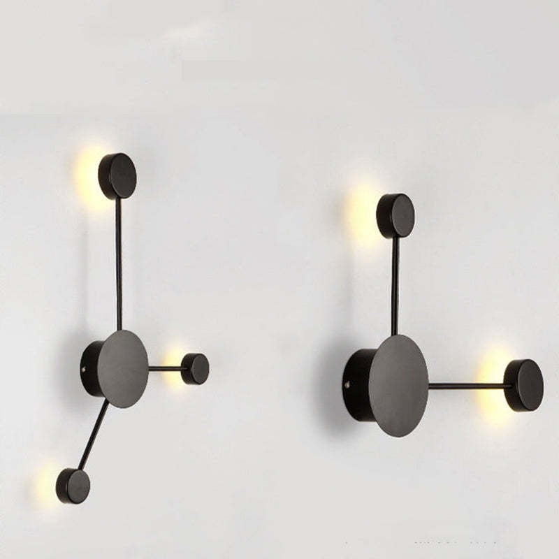 Emyr Modern Nordic Chessboard Metal Wall Lamp, Black - Lumpaz